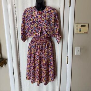 Vintage Lauren Allen Floral Dress